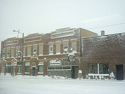 Napoleon ND - downtown snow
